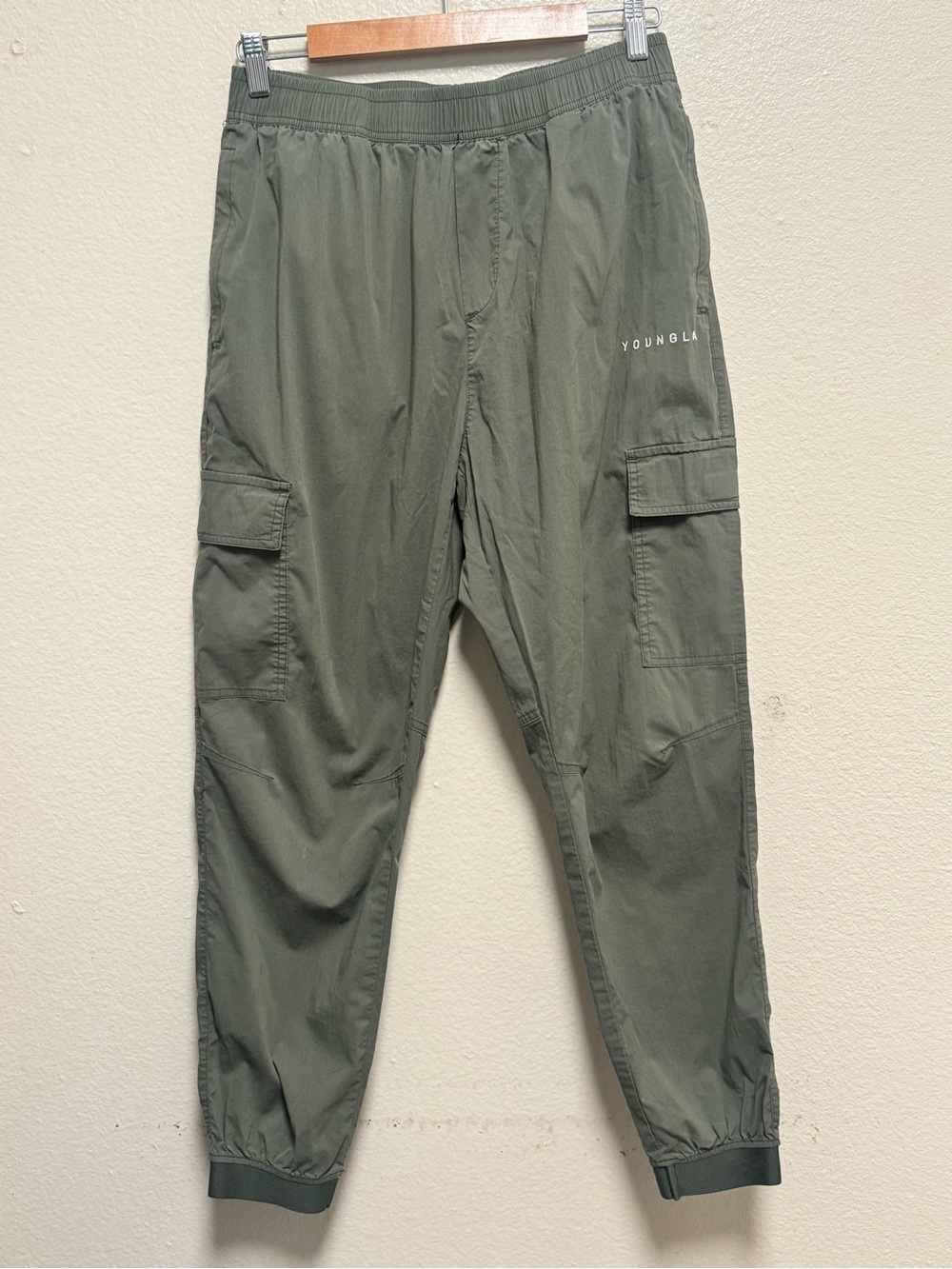 YoungLA Olive Green Men's Cargo Jogger Pants
